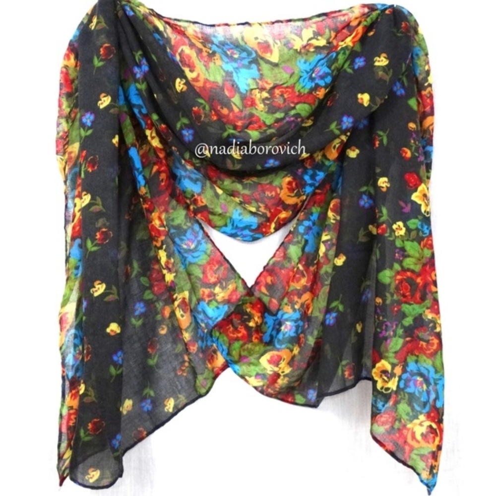 Floral Soft Scarf Shawl Wrap Stole